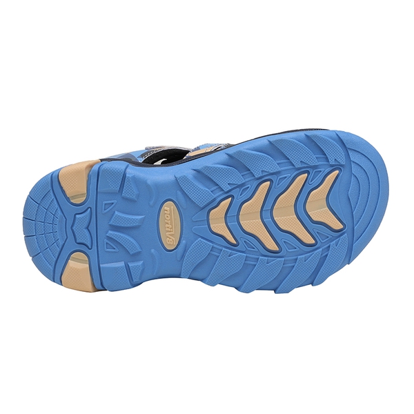 Kids Closed Toe Lightweight Athletic Sandals - BLUE BLACK YELLOW - 5